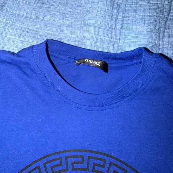 Versace Blue Medusa Graphic T-Shirt